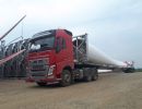 transporting blades for a wind farm